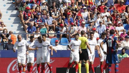 El Sevilla tuvo una efectividad brutal en el estadio del Levante. El Sevilla tuvo una efectividad brutal en el estadio del Levante.