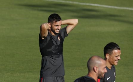 Pablo Sarabia, en un entrenamiento. Pablo Sarabia, en un entrenamiento.
