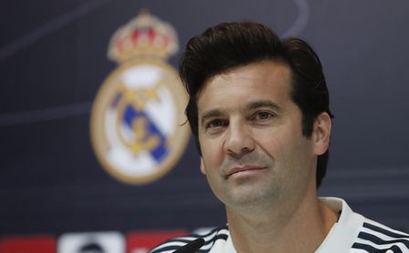 Solari durante una rueda de prensa. Solari durante una rueda de prensa.