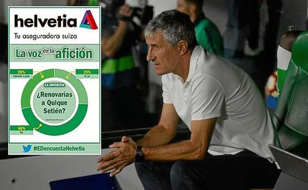 La afición del Benito Villamarín no tiene demasiada prisa por renovar a Quique Setién. La afición del Benito Villamarín no tiene demasiada prisa por renovar a Quique Setién.