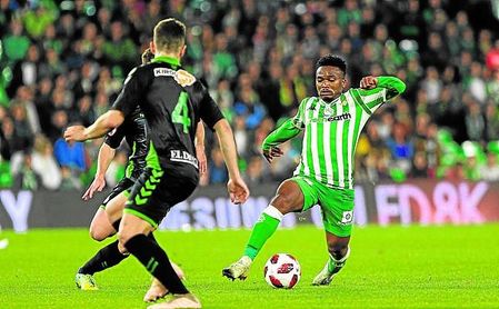 Kaptoum fue uno de los más destacados del Betis ante el Racing. Kaptoum fue uno de los más destacados del Betis ante el Racing.