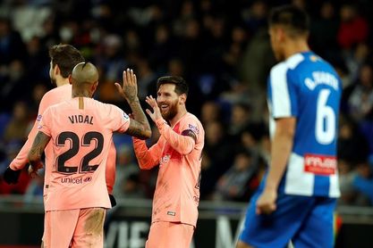Messi marca en el estadio del Espanyol tres temporadas después Messi marca en el estadio del Espanyol tres temporadas después