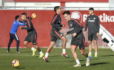 El Sevilla se entrena pensando en Butarque El Sevilla se entrena pensando en Butarque