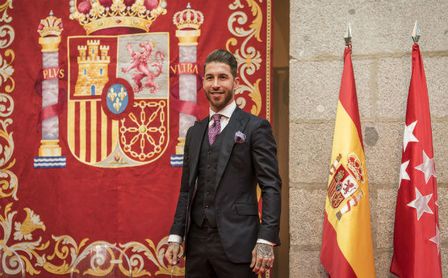 Entrega de los premios 7 estrellas de la Comunidad de Madrid. En la imagen, Sergio Ramos. Entrega de los premios 7 estrellas de la Comunidad de Madrid. En la imagen, Sergio Ramos.
