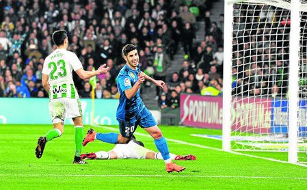Asensio celebra uno de sus goles en la derrota del pasado curso. Asensio celebra uno de sus goles en la derrota del pasado curso.