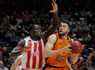 92-76. El Valencia desactiva el físico del Estrella Roja y se lleva su tercer triunfo 92-76. El Valencia desactiva el físico del Estrella Roja y se lleva su tercer triunfo