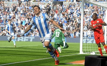 Oyarzabal hizo el segundo de la Real Sociedad. Oyarzabal hizo el segundo de la Real Sociedad.