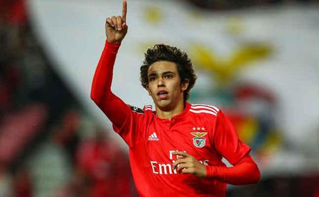 Joao Félix celebra un gol con el Benfica Joao Félix celebra un gol con el Benfica