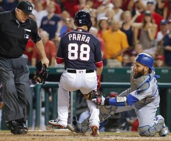 4-1. Parra castiga a su ex equipo con un vuelacercas en la victoria de Nacionales sobre los Gigantes 4-1. Parra castiga a su ex equipo con un vuelacercas en la victoria de Nacionales sobre los Gigantes