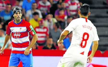Nolito, ante el Granada. Nolito, ante el Granada.
