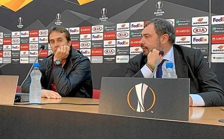 Lopetegui, durante la rueda de prensa. Lopetegui, durante la rueda de prensa.