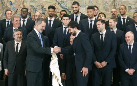 Recepción de Felipe VI a la plantilla del Real Madrid de baloncesto Recepción de Felipe VI a la plantilla del Real Madrid de baloncesto