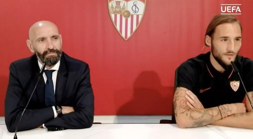 Monchi destaca la exigencia del formato, sin obviar el "escollo" previo del Roma Monchi destaca la exigencia del formato, sin obviar el "escollo" previo del Roma