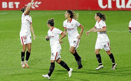 Importante victoria para las nervionenses en el partido de este miércoles. Importante victoria para las nervionenses en el partido de este miércoles.