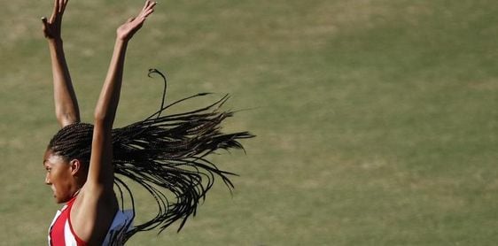 Tara Davis salta 7,15 en longitud y bate un récord de 36 años Tara Davis salta 7,15 en longitud y bate un récord de 36 años