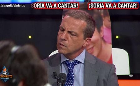 La espantada de Cristóbal Soria en El Chiringuito. La espantada de Cristóbal Soria en El Chiringuito.
