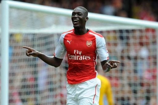 Yaya Sanogo, durante su etapa en el Arsenal.
