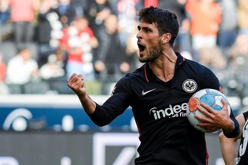 Gonçalo Paciencia celebra un gol con el Eintracht de Frankfurt.