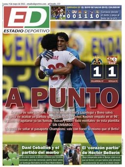 La portada de ESTADIO Deportivo del lunes 9 de mayo de 2022
